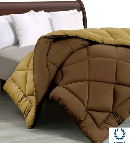 SIE STORE 250 GSM Luxury Premium Microfiber Soft Reversable DOUBLE BED (90*100 INCH) All Season Comforte_Blanket/RAJAI/Quilt(Cocoa Coffee & Brown - Free Size, Microfabric, Rajai, Pack of1, Cocoa Coffee / Brown